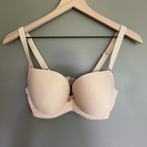 Freya Deco Nude Plunge UW Moulded Cup Bra Size 30DDD Nude Beige Underwire - Picture 12 of 16